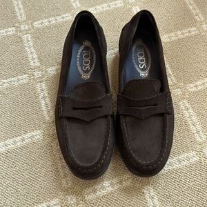 Tod’s brown suede loafers - women’s size 37.5
